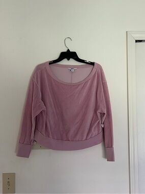 JoyLab Pink Velvet Crewneck/Long sleeve